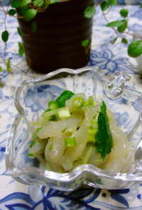 酒の肴に１品♫イカ刺の塩麹＆柚子胡椒和え