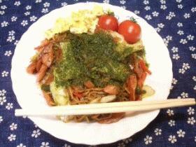 お鍋で料理!☆蒸し焼きそば
