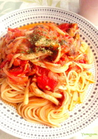 カレー風味のトマトスパゲッティ