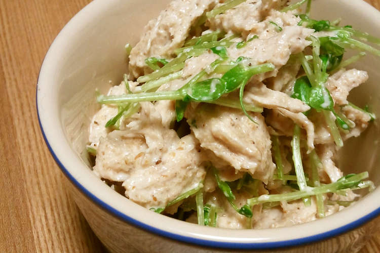 豆苗とささみのバンバンジー風 レシピ 作り方 By まぁしお クックパッド