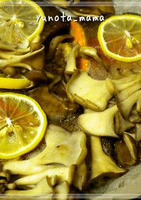 フライパン de 鮭と舞茸の蒸し焼き