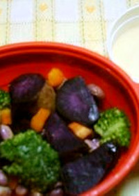 ★ 紫いもと大豆のカラフル温サラダ ★