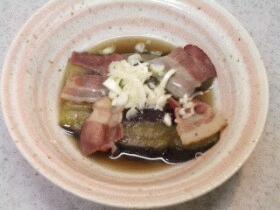 ナスとベーコンの煮物