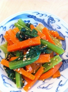 にんじんと小松菜のナムルの画像