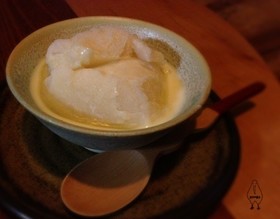 甘酒アイスのアフォガード