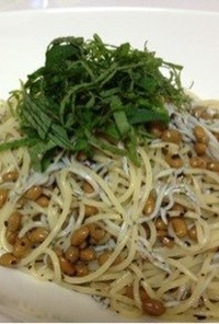   簡単６分で！★あっさり納豆パスタ★