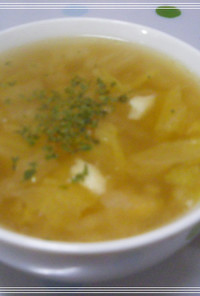 鯛の中骨で♪鯛と白菜のスープ