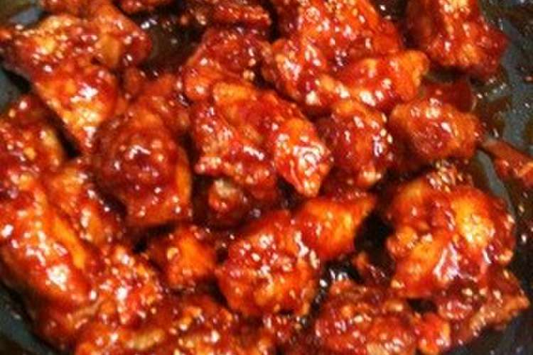 ヤンニョムチキン 韓国の辛い唐揚げ笑 レシピ 作り方 By Haramiyu クックパッド 簡単おいしいみんなのレシピが372万品