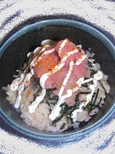 にんにく醤油＆チーズご飯◆明太マヨ丼の写真