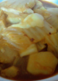 白菜と里芋のスープ煮(チーズカレー味)