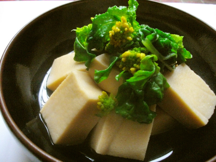 菜の花とやわらか～い高野豆腐で春煮～♪の画像