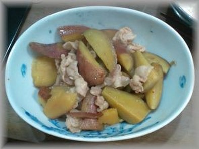 安納芋の豚肉煮の写真