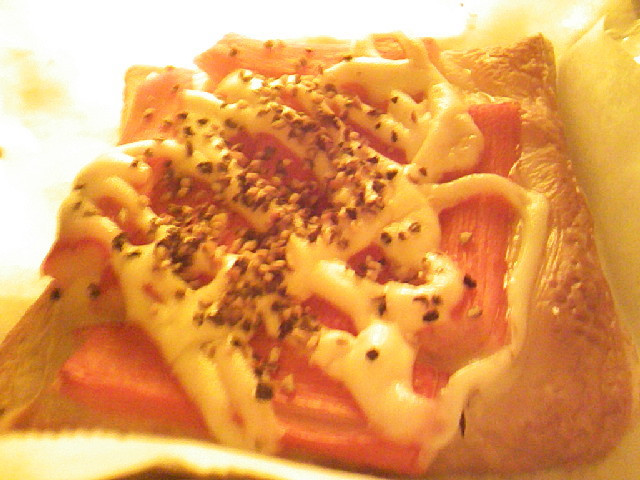 カニかまマヨネーズチーズトーストの画像