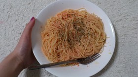 恥ずかしいほど簡単☆手抜き☆たらこパスタ