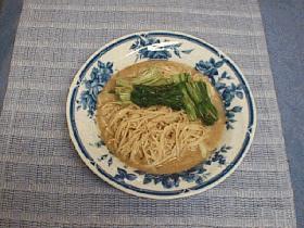 水菜のピリ辛ごまダレ素麺