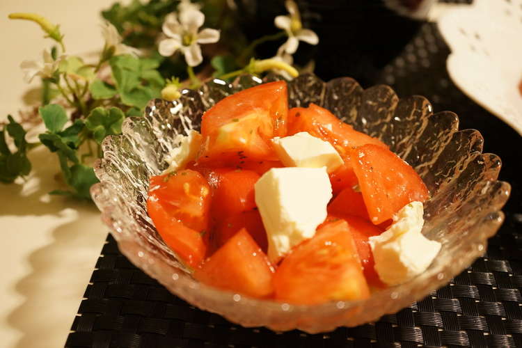 トマトとクリームチーズの前菜 レシピ 作り方 By ふわふわのえる クックパッド