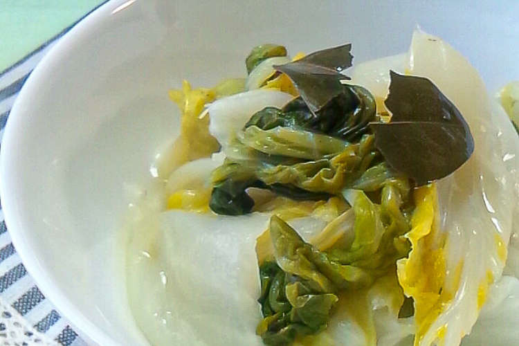 簡単一品 白菜のシンプルローリエ煮 レシピ 作り方 By Mi Rin クックパッド