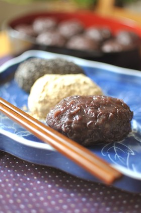 炊飯器で簡単!綺麗な3色おはぎ❀ぼた餅