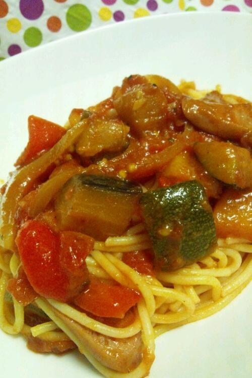 冷凍野菜で簡単イタリアン！トマトパスタ☆の画像