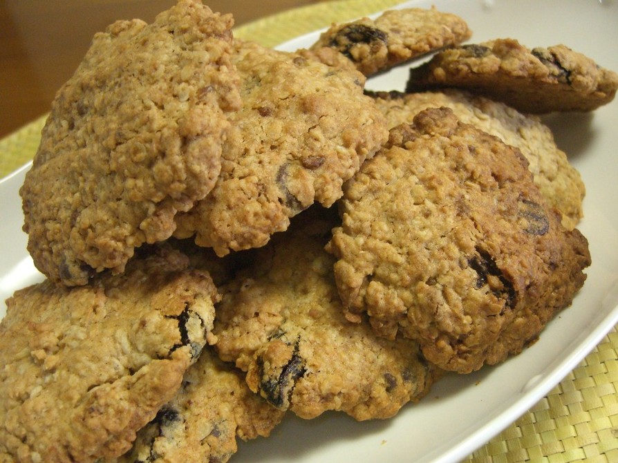 ソフトオートミールレーズンクッキーグラノーラバーのレシピ