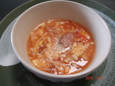 とろとろ　トマト缶でスープの写真