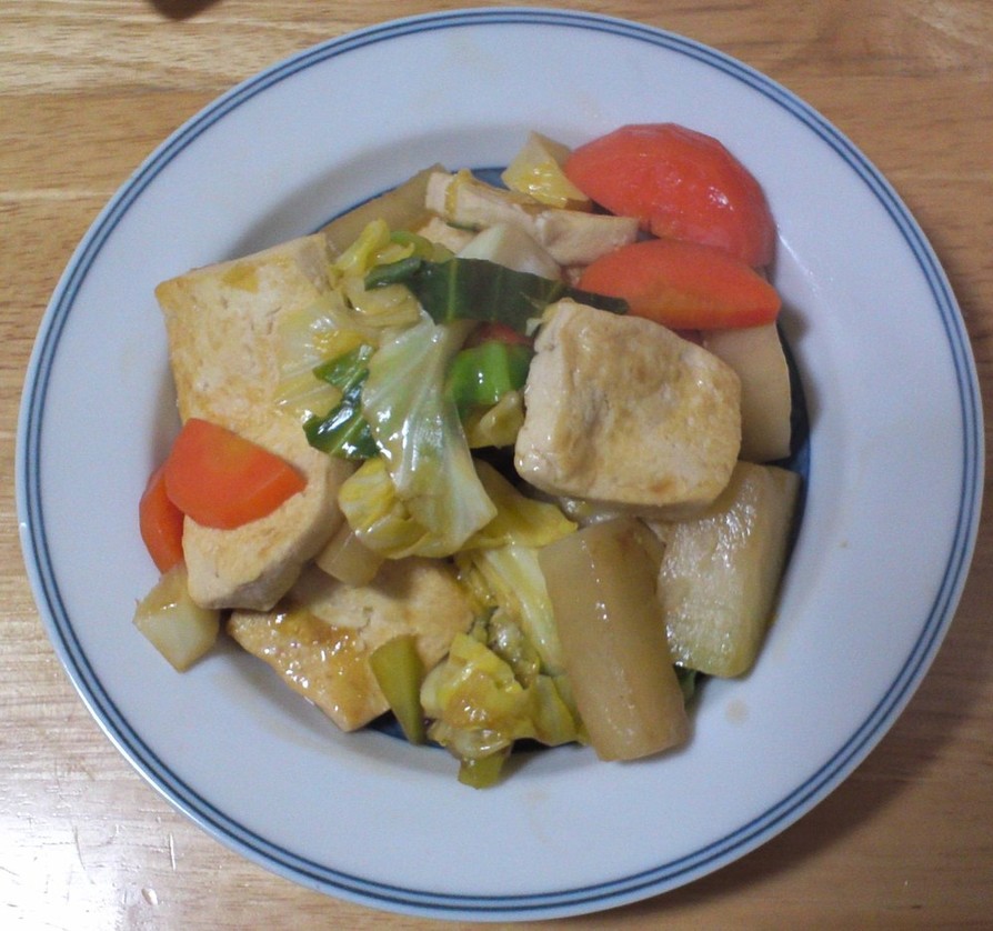 豆腐と大根の野菜炒めの画像