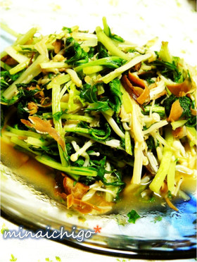 シャキシャキ水菜とえのき炒め