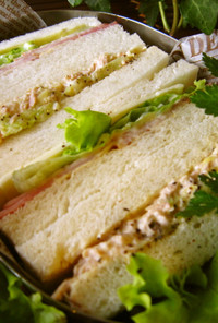 サンドイッチに☆野菜たっぷり春ツナサンド