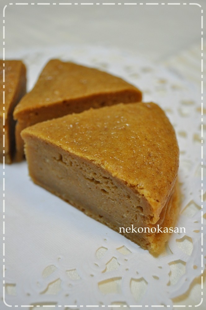 簡単☆HMで豆腐ときな粉のケーキの画像