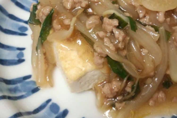 にら もやしあんかけ豆腐ステーキ レシピ 作り方 By きょう0286 クックパッド 簡単おいしいみんなのレシピが354万品