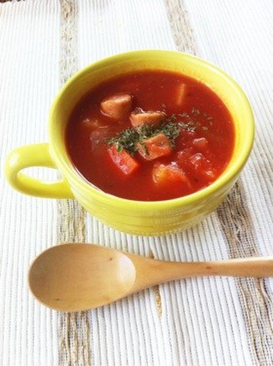 具沢山トマトスープの写真