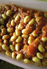 メモ書き　簡単チリコンカーン風煮豆