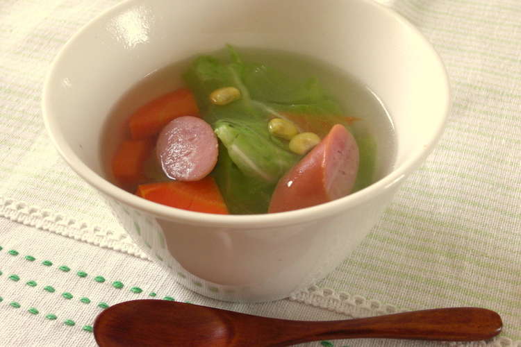 優しいお味 鶏がらの素で野菜スープ レシピ 作り方 By ｐ太郎 クックパッド 簡単おいしいみんなのレシピが355万品