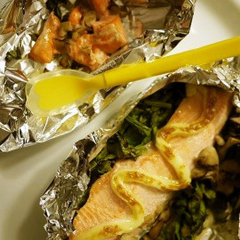 サーモンホイルパックのレシピ