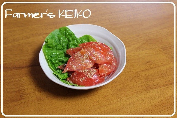 【農家のレシピ】トマトの中華風サラダの画像