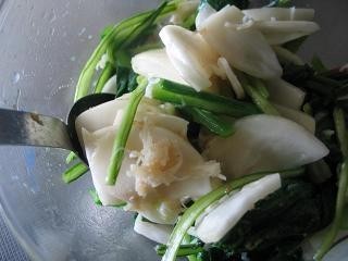 小松菜と蕪の中華サラダの画像