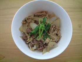 牛肉とえのきのすき焼き風