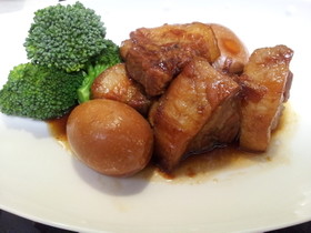 簡単!豚バラ肉のマーマレード煮☆煮卵付♪