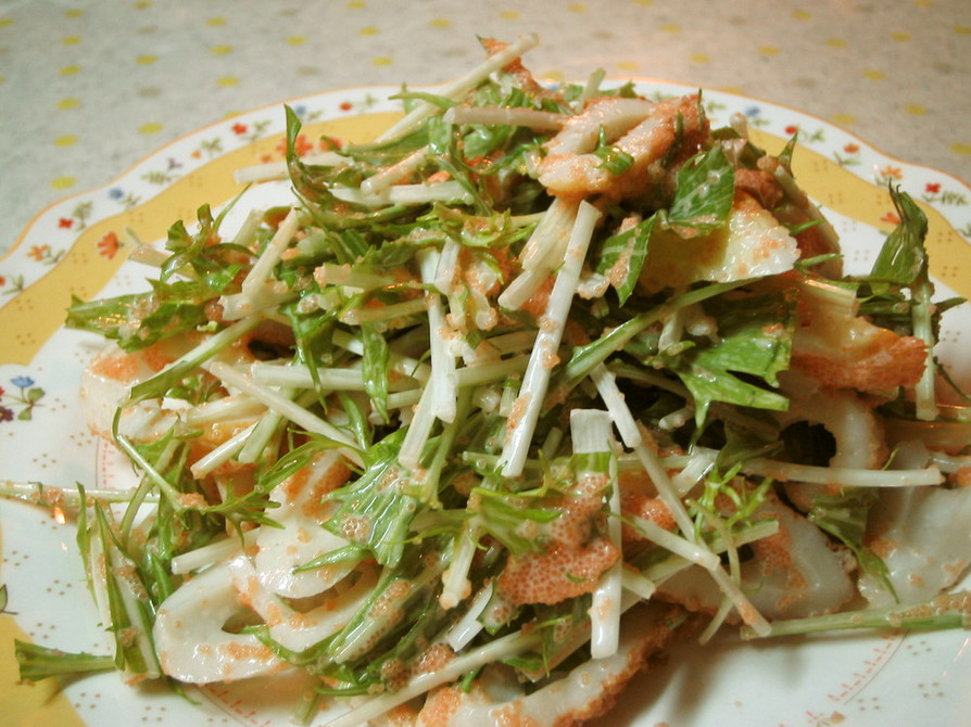 ♪水菜とちくわの明太マヨ味サラダ♪の画像