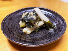 ねぎとわかめの酢味噌合え