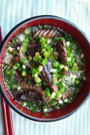 鰹の漬け丼茶漬けの写真