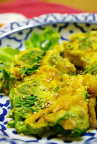 セロリの葉っぱが美味しい卵料理　中華風