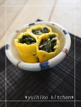 *お弁当に✿ワカメ巻き巻き卵焼き✿*