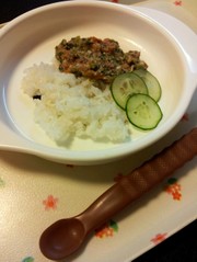 *離乳食*鶏レバーのクリームシチューの写真