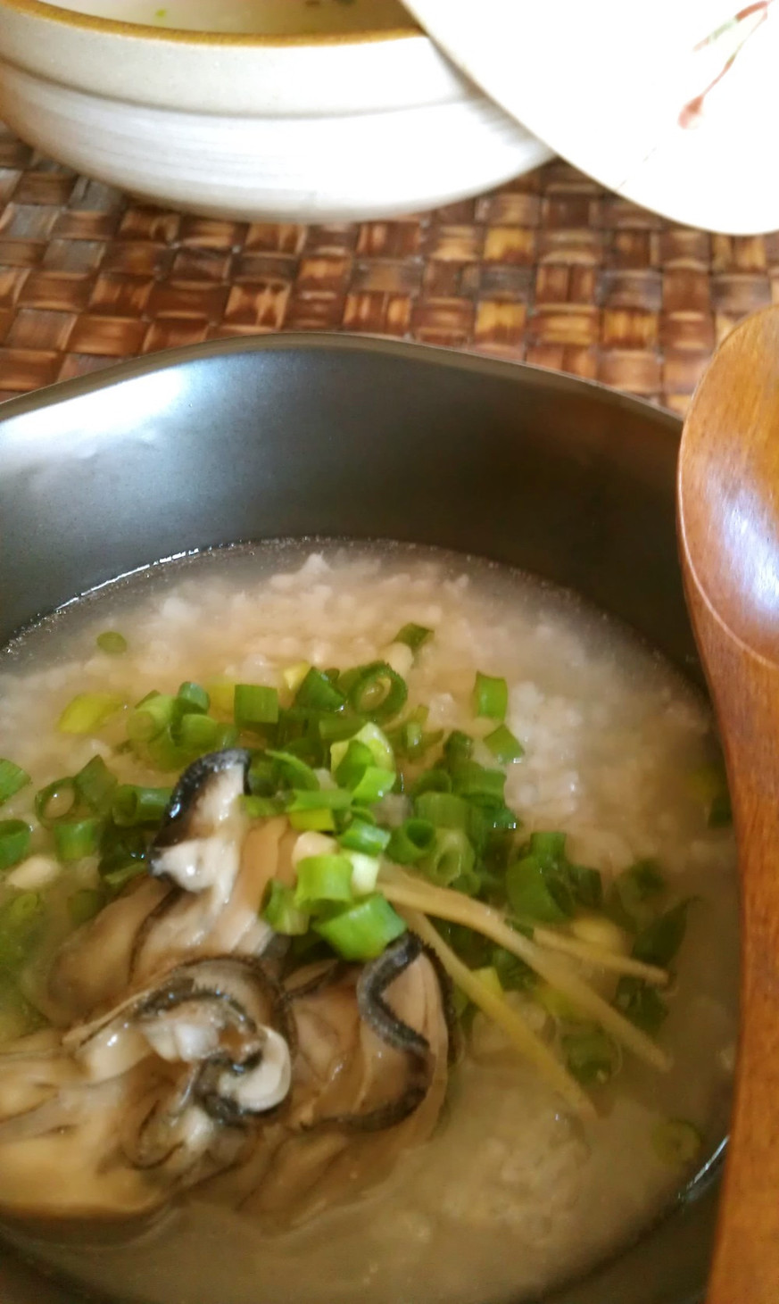 韓国家庭料理❀牡蠣のお粥の画像