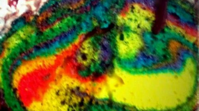 Hmで サイケデリック レインボーケーキ レシピ 作り方 By ｄｊまふぃん クックパッド