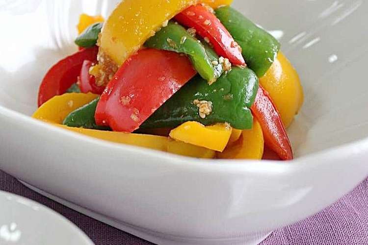 美味しいナムルのたれで パプリカのナムル レシピ 作り方 By Gingamom クックパッド 簡単おいしいみんなのレシピが377万品