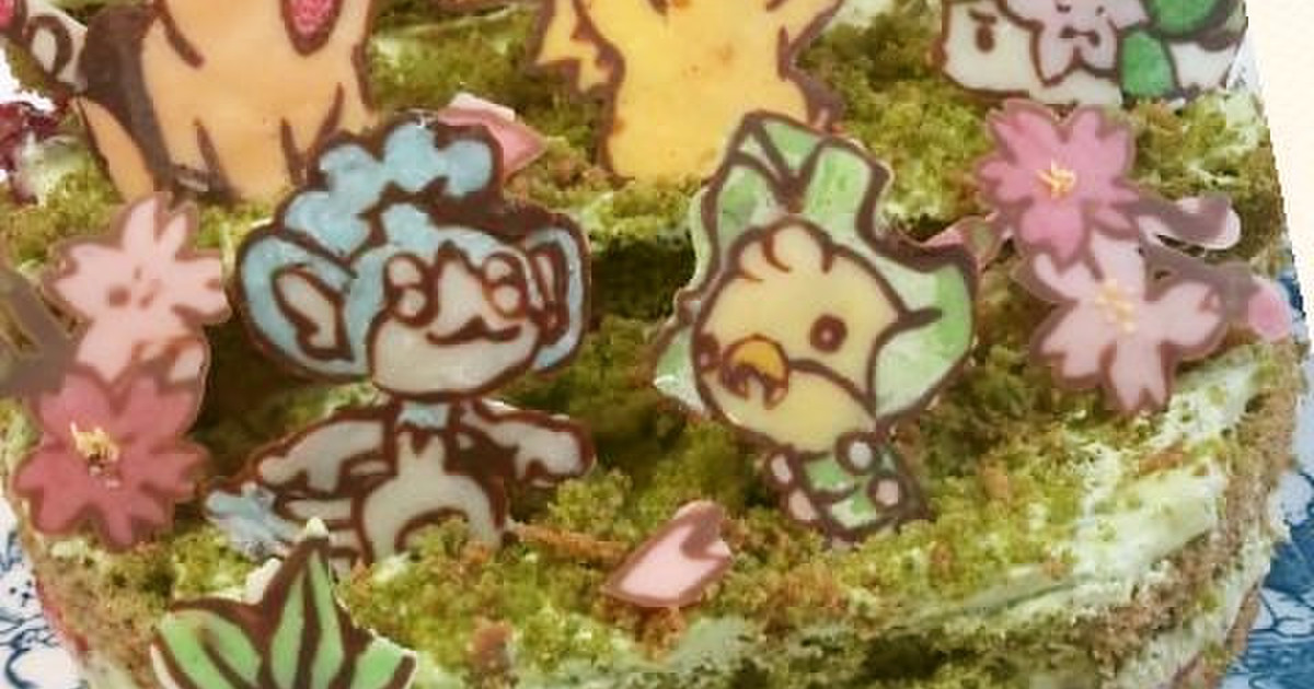 キャラデコ抹茶ケーキ＊ポケモン春桜祭 by 幸せまちこ 【クックパッド】 簡単おいしいみんなのレシピが356万品