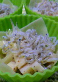 筍（タケノコ）と釜揚げシラスの春包み