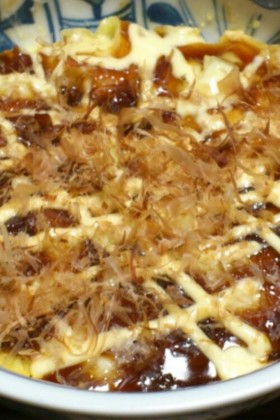 レンジで簡単♪5分でお好み焼き*